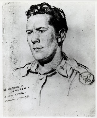 Sketch of Janson by fellow POW Philip Lyford